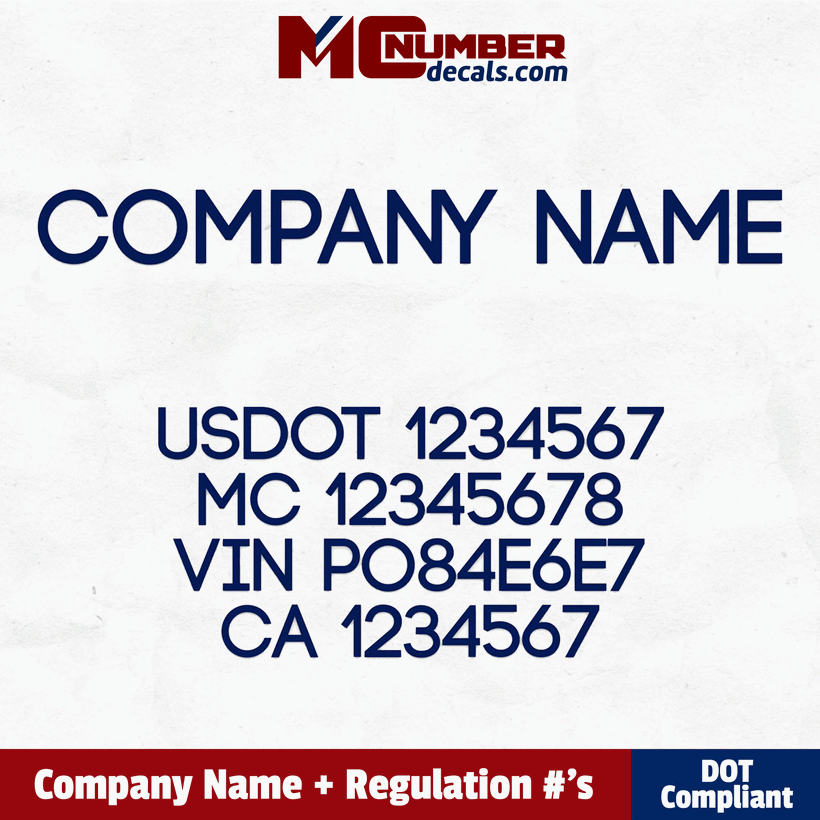 Company Name Decals