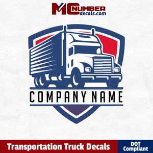 company name truck door decal usdot