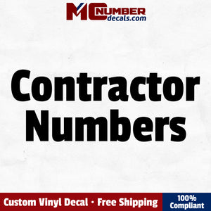 contractor numbers