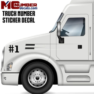 custom truck number sticker decal lettering