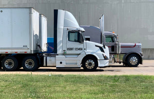 usdot decal lettering on semi trucks