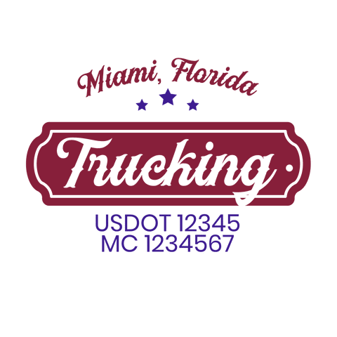 truck door decal with USDOT, MC