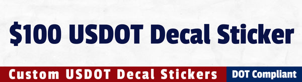 $100 usdot decal sticker