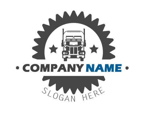 Company or transportation name truck decal