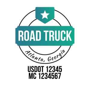 truck door decal with USDOT, MC