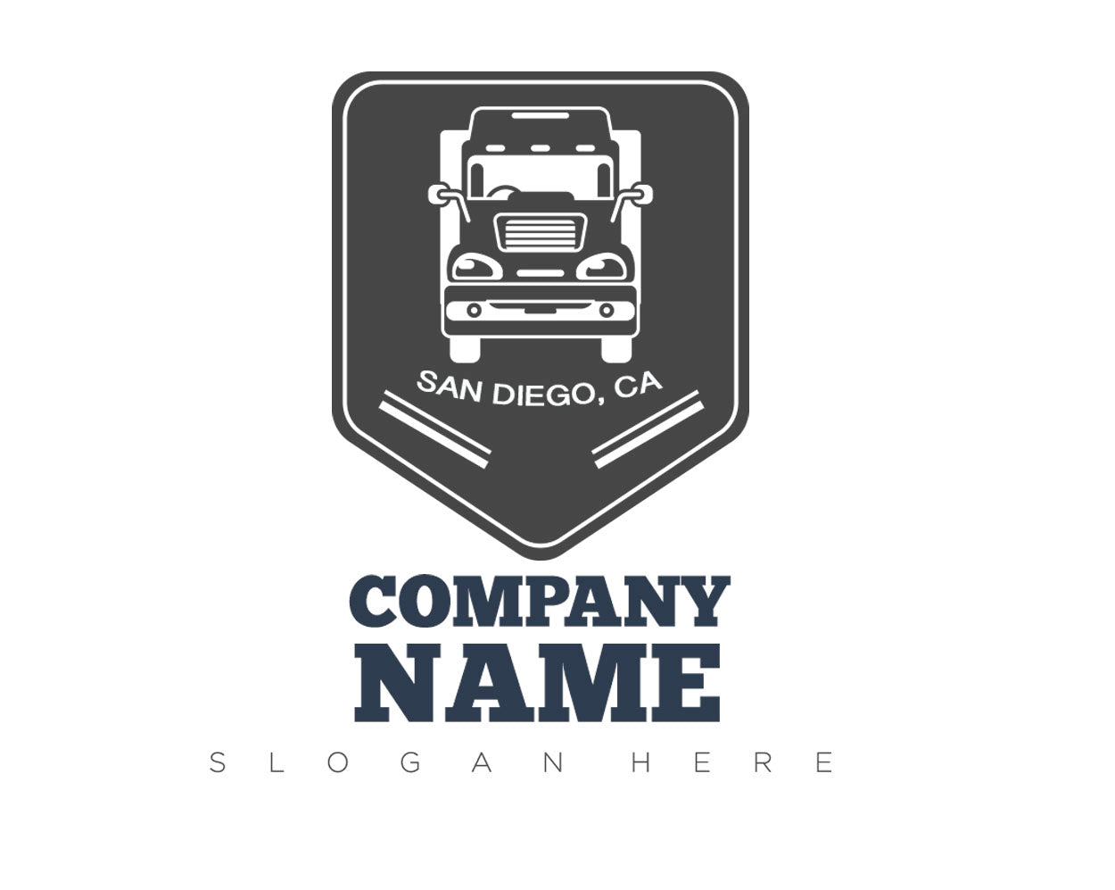 Company or transportation name truck decal