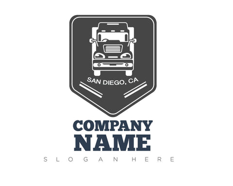 Company or transportation name truck decal