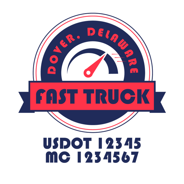 truck door decal with USDOT, MC