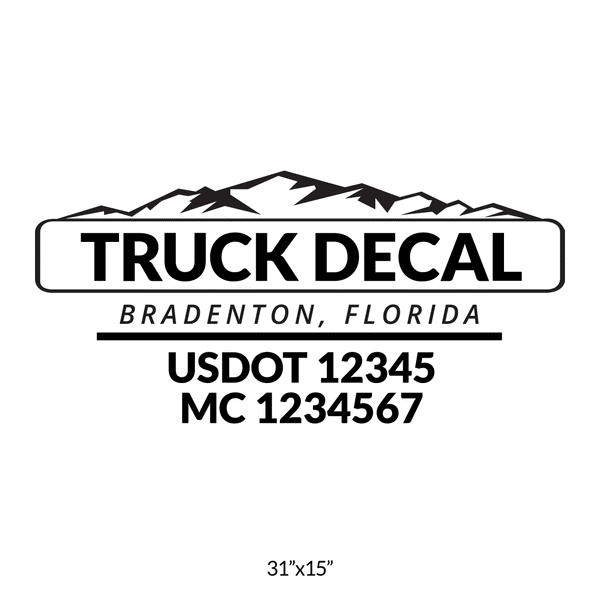 American Truck Door Decal (USDOT, MC, GVW) 2 Pack