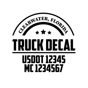 American Truck Door Decal (USDOT, MC, GVW) 2 Pack