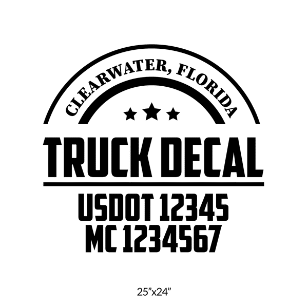 American Truck Door Decal (USDOT, MC, GVW) 2 Pack