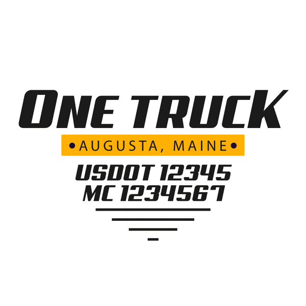 truck door decal with USDOT, MC