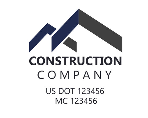 Construction company truck decal