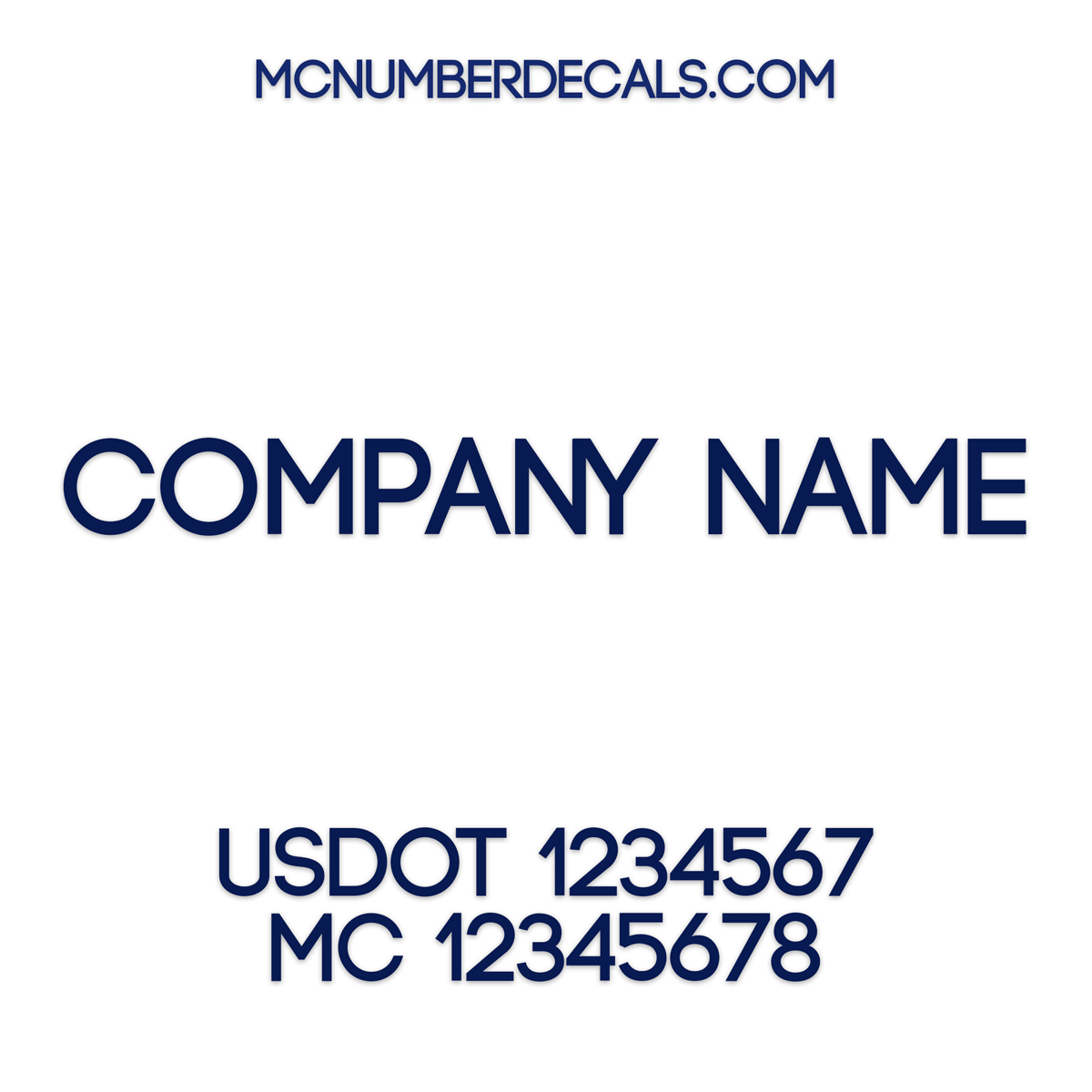 business name decal with usdot & mc