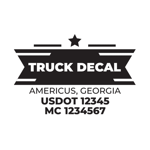 American Truck Door Decal (USDOT, MC, GVW) 2 Pack