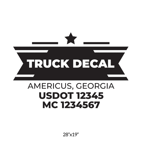 American Truck Door Decal (USDOT, MC, GVW) 2 Pack