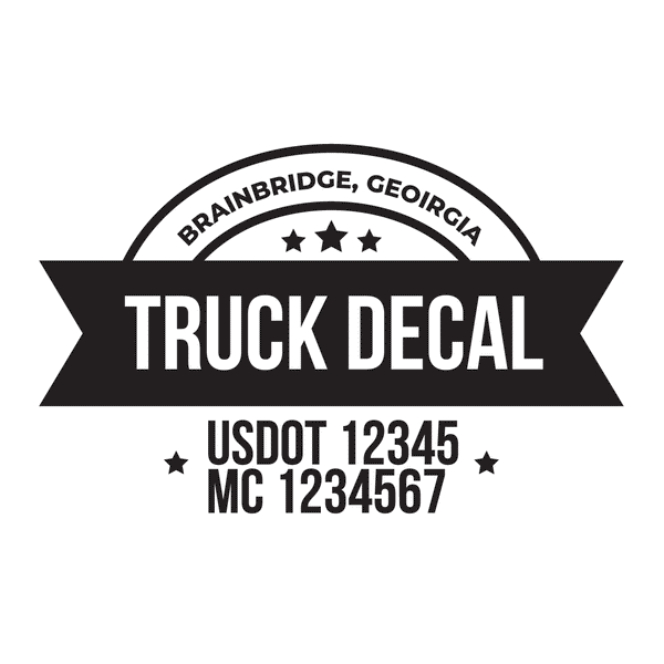 American Truck Door Decal (USDOT, MC, GVW) 2 Pack