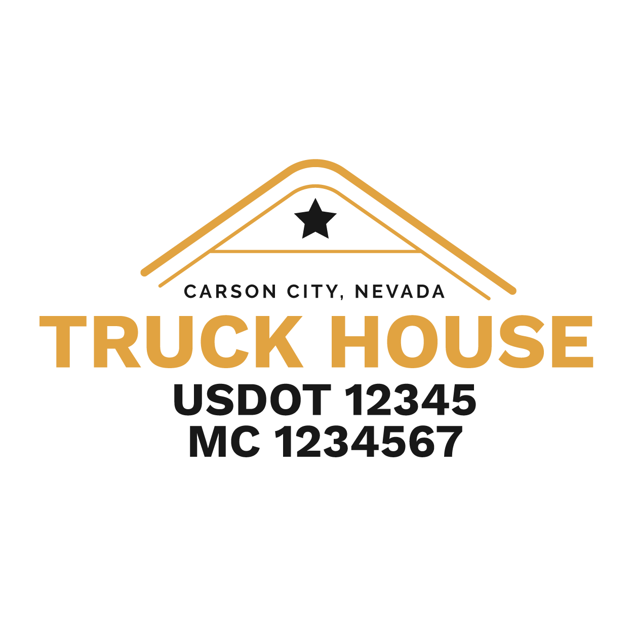 truck door decal with USDOT, MC