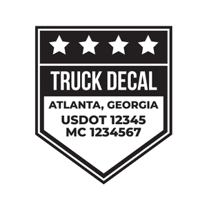 American Truck Door Decal (USDOT, MC, GVW) 2 Pack