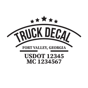 American Truck Door Decal (USDOT, MC, GVW) 2 Pack