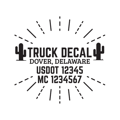 American Truck Door Decal (USDOT, MC, GVW) 2 Pack