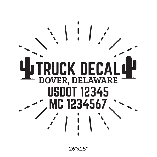 American Truck Door Decal (USDOT, MC, GVW) 2 Pack