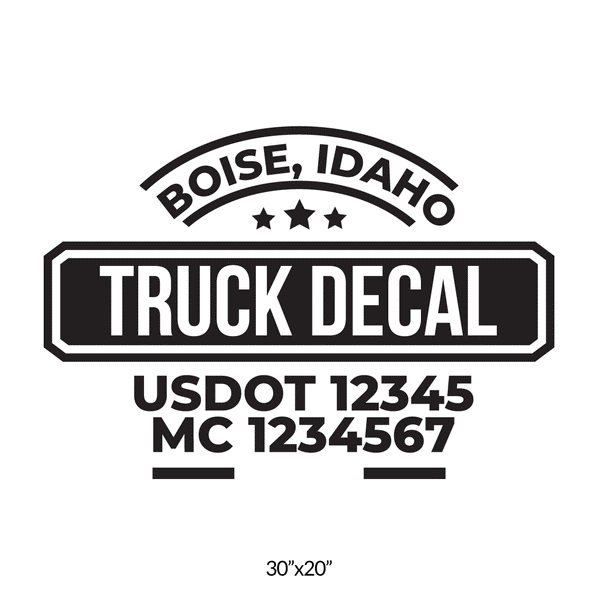 American Truck Door Decal (USDOT, MC, GVW) 2 Pack