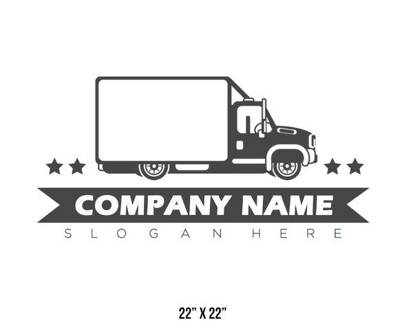 Company or transportation name truck decal