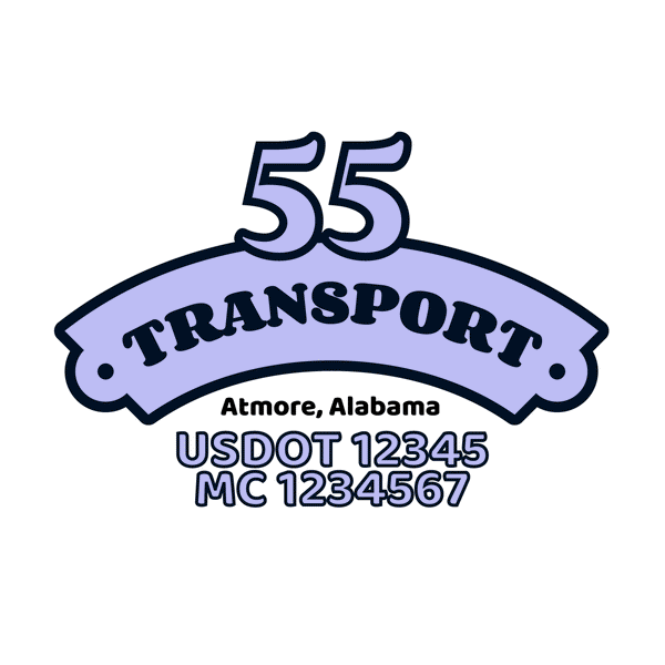 truck door decal with USDOT, MC