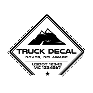 truck door decal with USDOT, MC