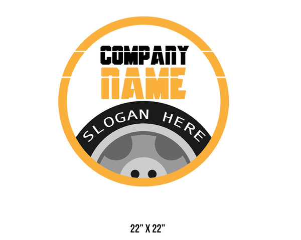 Company or transportation name truck decal