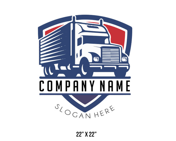 Company or transportation name truck decal