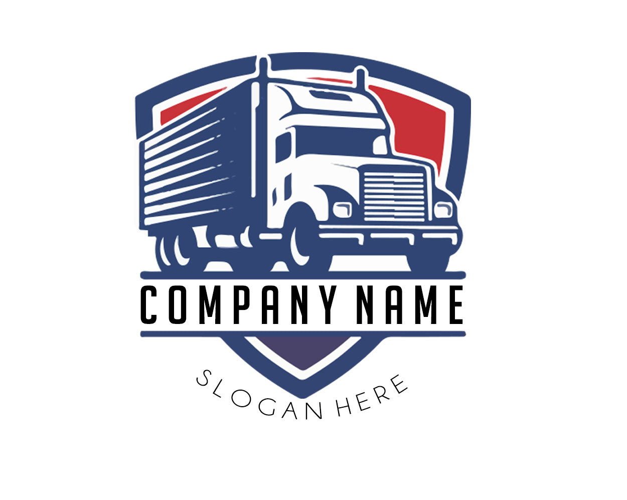 Company or transportation name truck decal