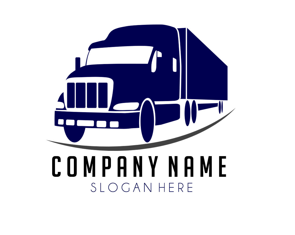 Company or transportation name truck decal