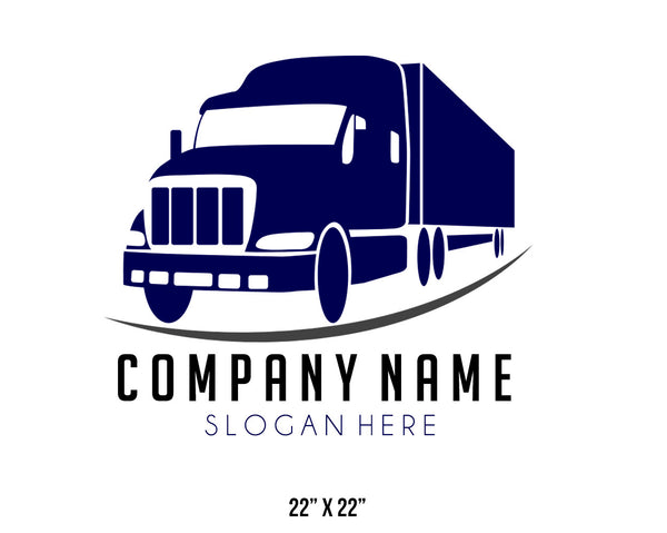 Company or transportation name truck decal