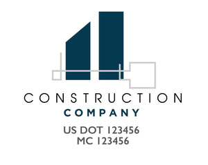 Construction company truck decal