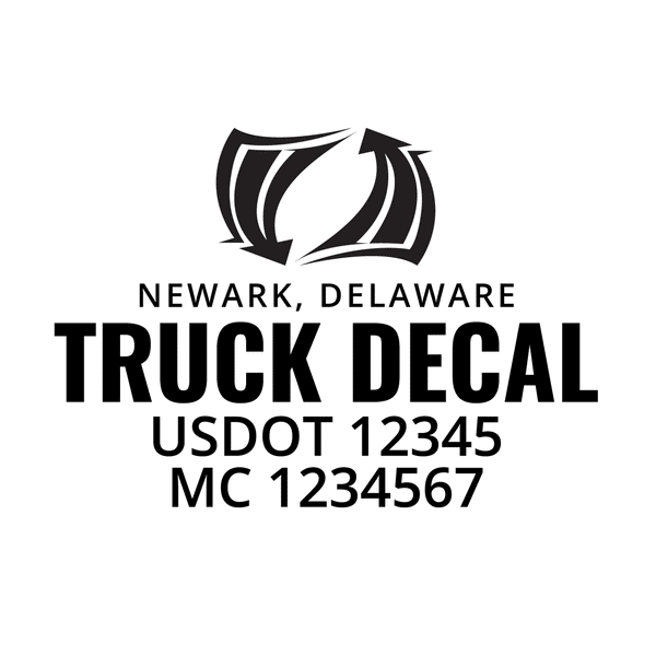 American Truck Door Decal (USDOT, MC, GVW) 2 Pack