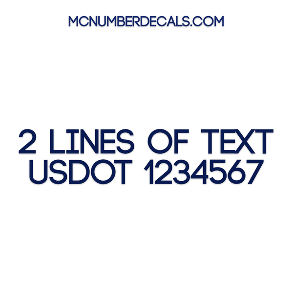 2 lines of text decal 