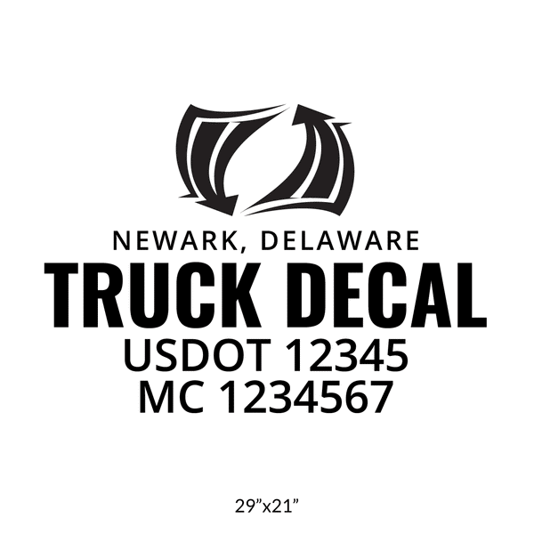 American Truck Door Decal (USDOT, MC, GVW) 2 Pack