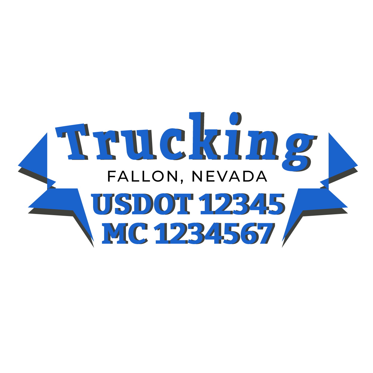 truck door decal with USDOT, MC