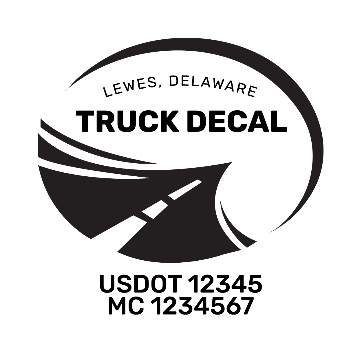 American Truck Door Decal (USDOT, MC, GVW) 2 Pack