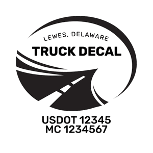 American Truck Door Decal (USDOT, MC, GVW) 2 Pack