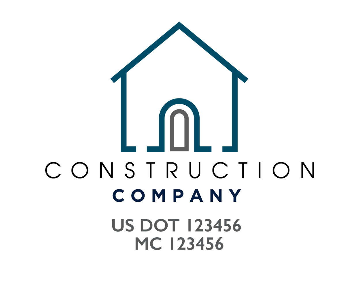 Construction company truck decal