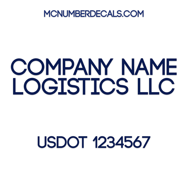 business name decal with usdot number