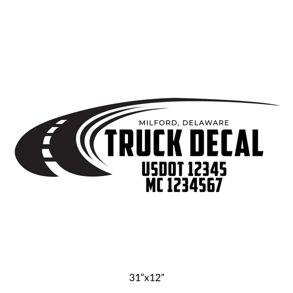 American Truck Door Decal (USDOT, MC, GVW) 2 Pack