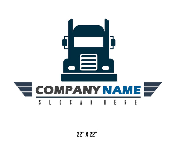 Company or transportation name truck decal