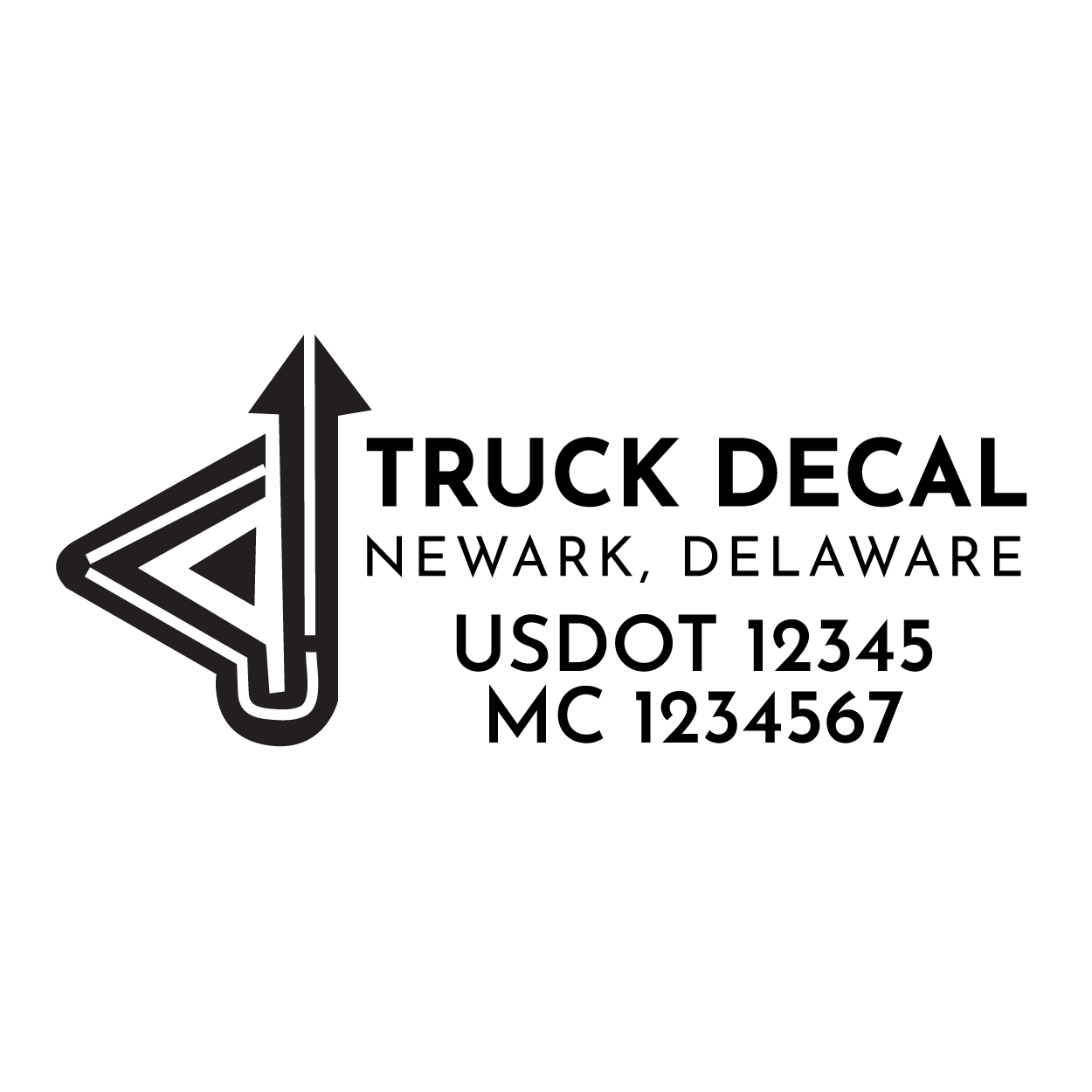 American Truck Door Decal (USDOT, MC, GVW) 2 Pack