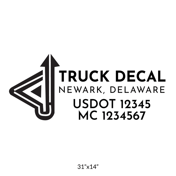 American Truck Door Decal (USDOT, MC, GVW) 2 Pack