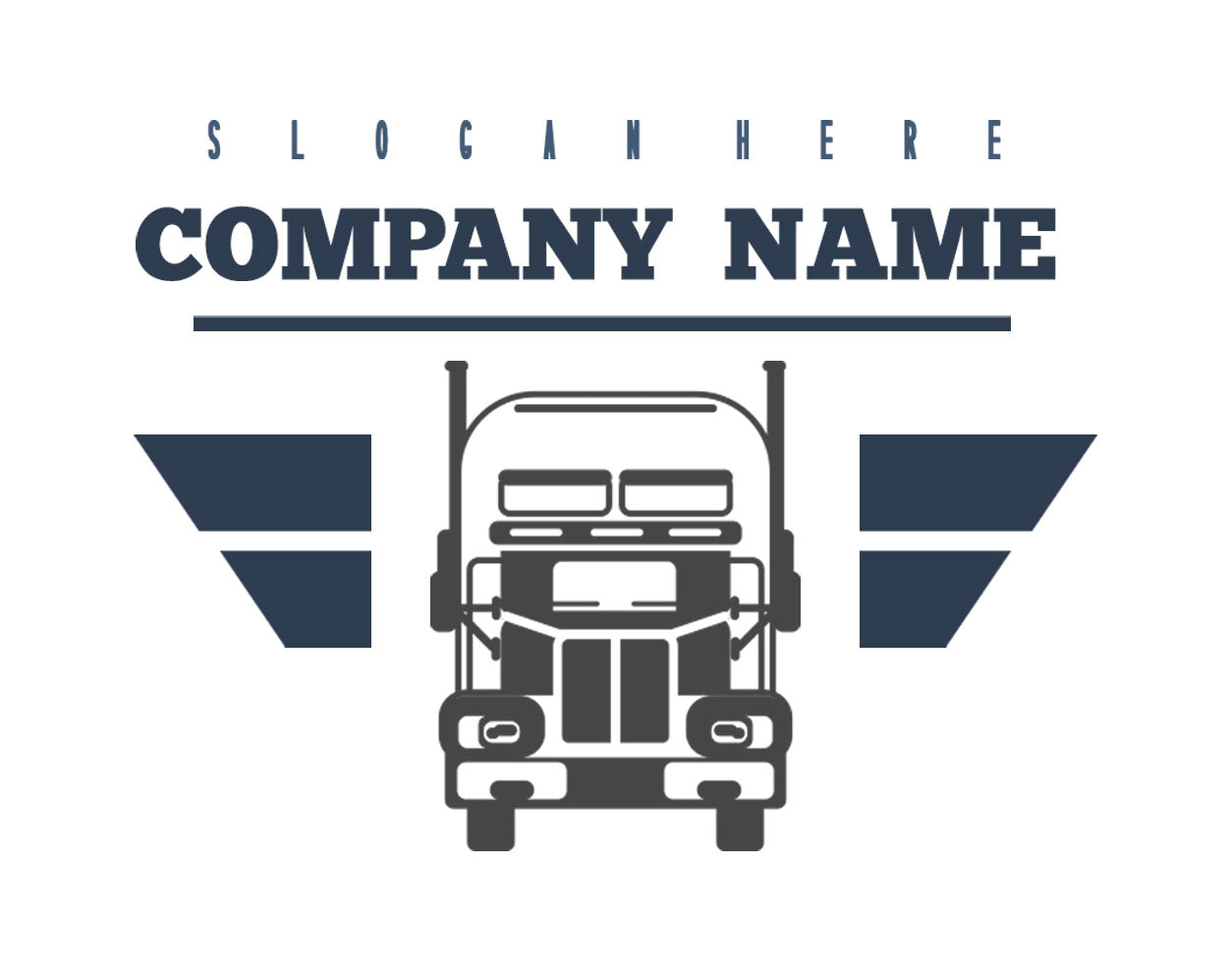 Company or transportation name truck decal