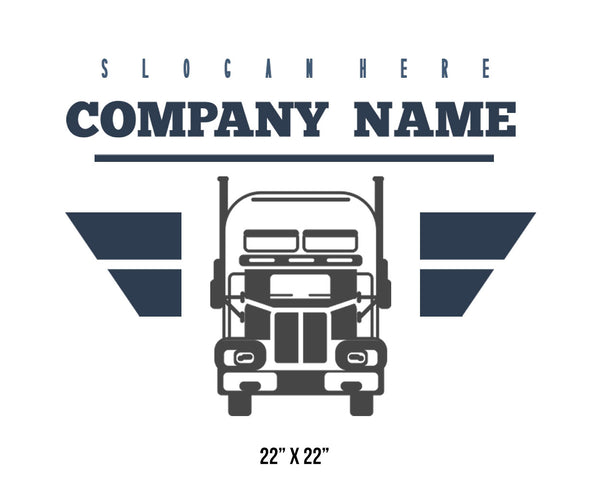 Company or transportation name truck decal